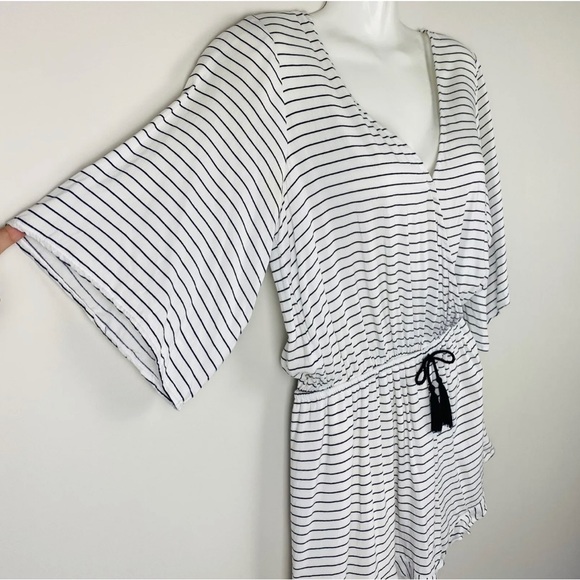 Women’s Romper Playsuit & Dress Bundle Blue & White Striped Tie Waist Size S 8 - Picture 9 of 12